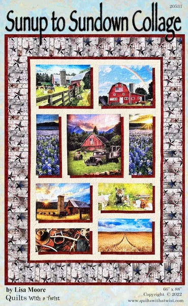 Sunup to Sundown Collage Quilt Pattern by Quilts With A Twist