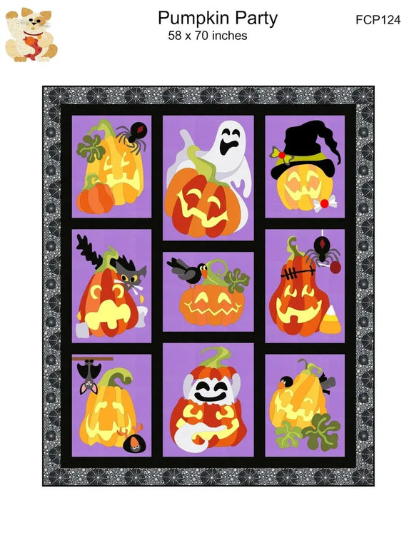 Pumpkin Party Quilt Pattern by FatCat Patterns