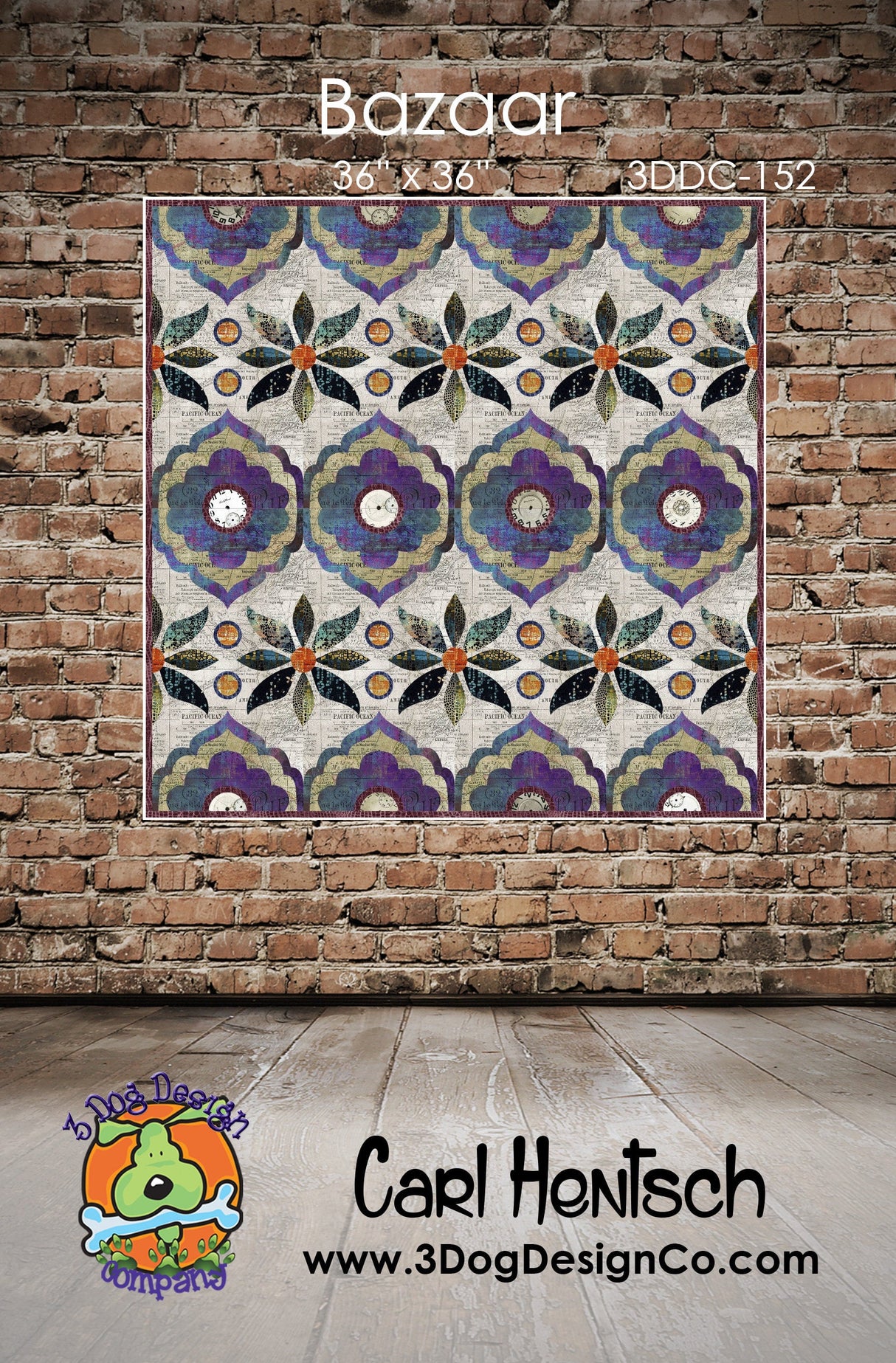 Bazaar Downloadable Pattern by 3 Dog Design Co Quilt Patterns