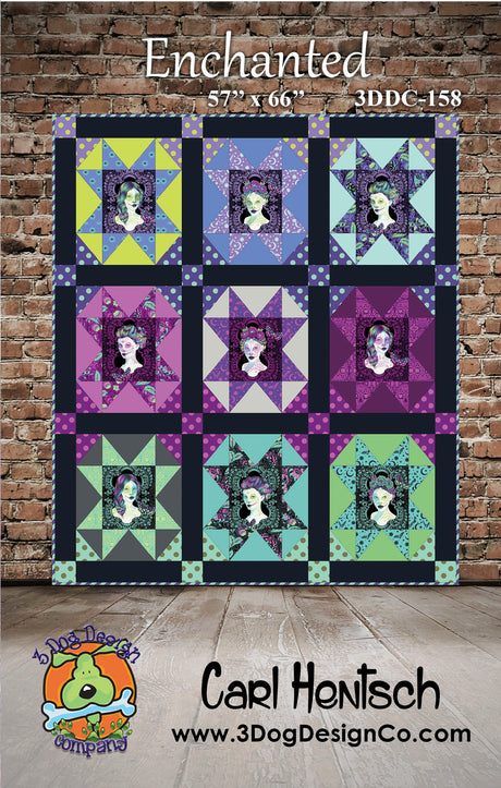 Enchanted Downloadable Pattern by 3 Dog Design Co Quilt Patterns