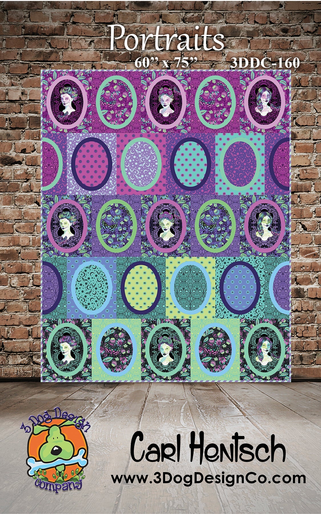 Portraits Quilt Pattern by 3 Dog Design Co Quilt Patterns