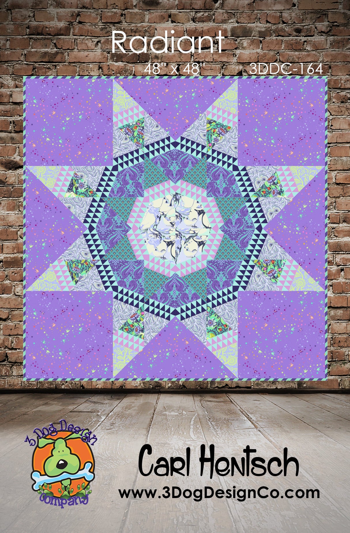 Radiant Downloadable Pattern by 3 Dog Design Co Quilt Patterns