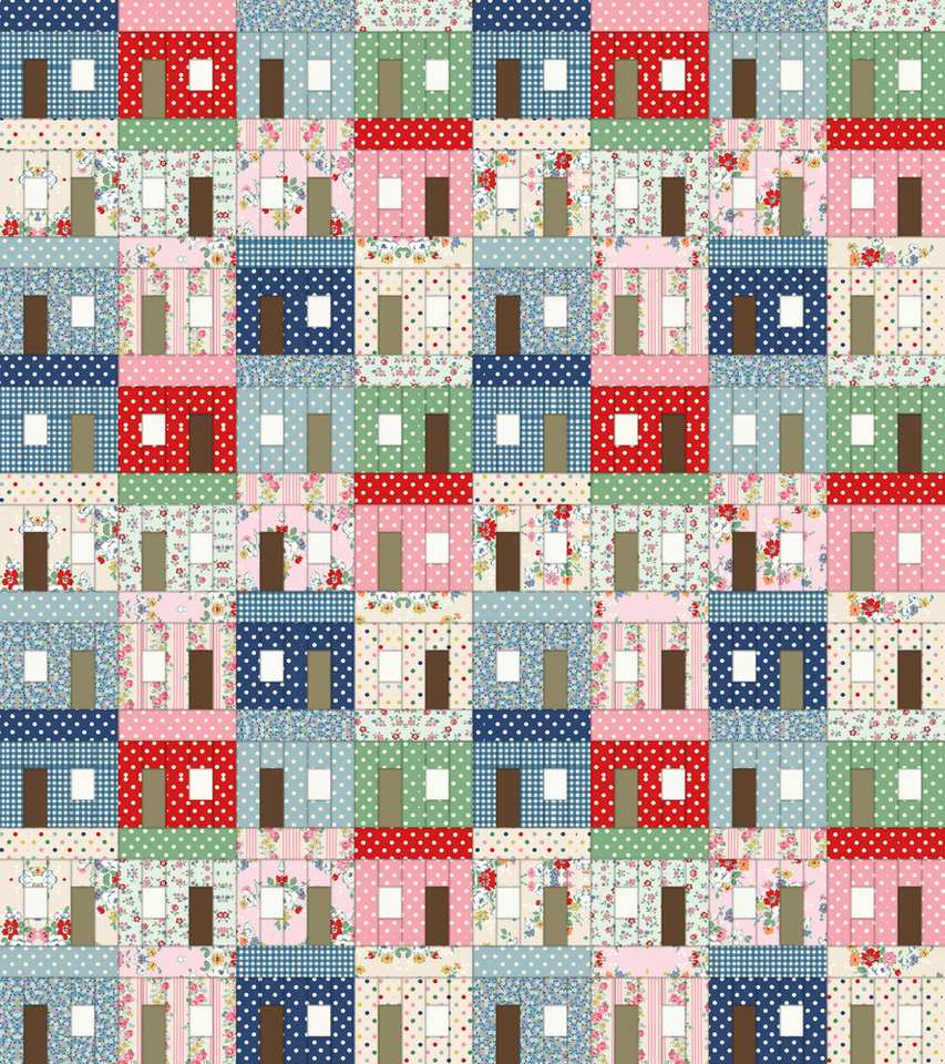 Seaside Cottages Downloadable Pattern shown in Cath Kidston® Signature Collection fabrics