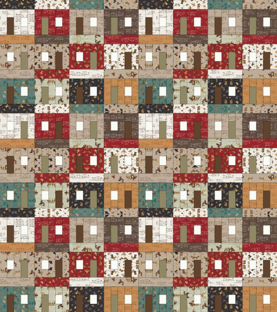Seaside Cottages Downloadable Pattern shown in The Homestead fabrics