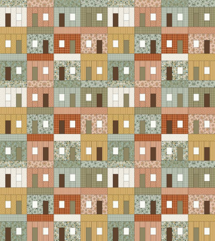 Seaside Cottages Downloadable Pattern shown in Worth Repeating fabrics