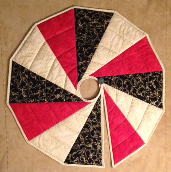 Modern Two Sided Tree Skirt Quilt Pattern by S.E.W. Artistic