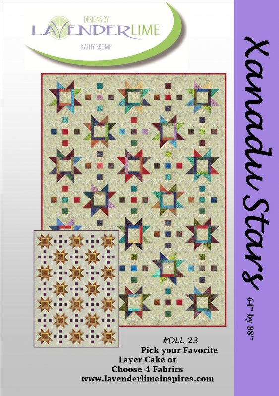 Xanadu Stars Quilt Pattern by Lavender Lime Quilting