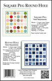 Back of the Square Peg Round Hole Quilt Pattern by Calico Carriage