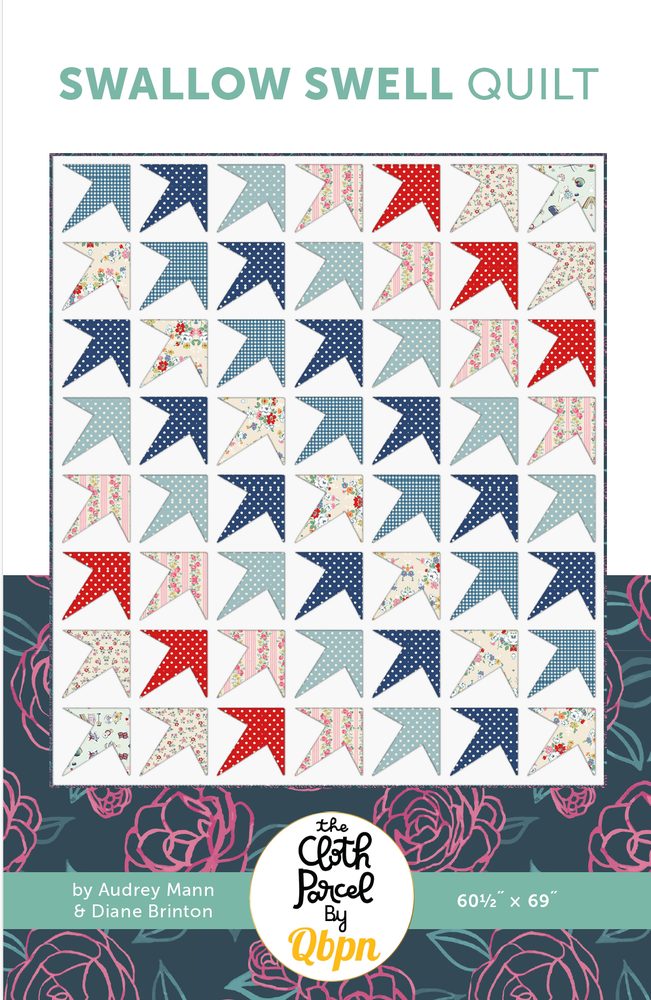 Swallow Swell Quilt Downloadable Pattern shown in Cath Kidston® Signature Collection fabrics