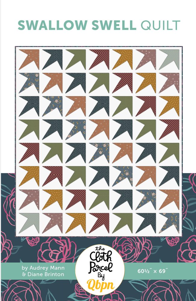 Swallow Swell Quilt Downloadable Pattern shown in Charmed & Treasured fabrics