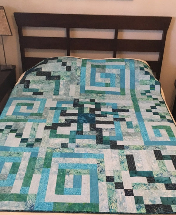 Teal Universe Quilt Pattern by True Blue Quilts