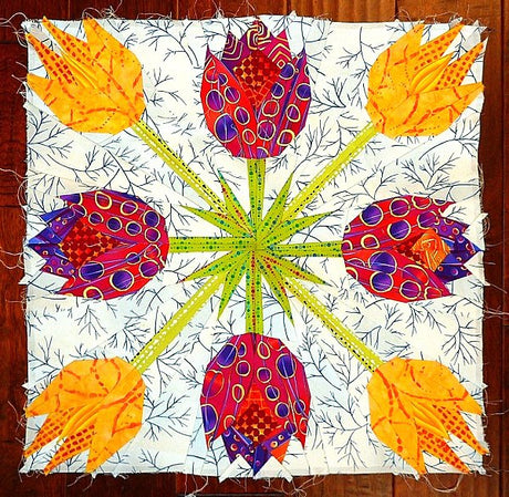 Tessellating Tulipans Quilt Pattern