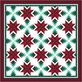 Poinsettia & Pine Quilt Pattern by Tourmaline & Thyme Quilts