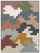 Tumbling Bricks Quilt Pattern in Charmed & Treasured fabrics