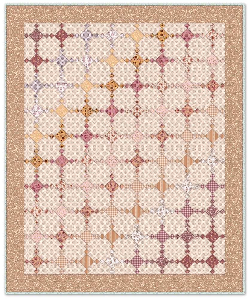 Walk Through the Meadow FREE Downloadable Pattern shown in Harvest on the Prairie fabrics