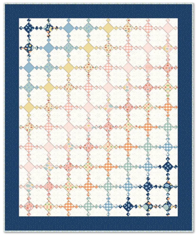 Walk Through the Meadow FREE Downloadable Pattern shown in Love You to the Moon fabrics