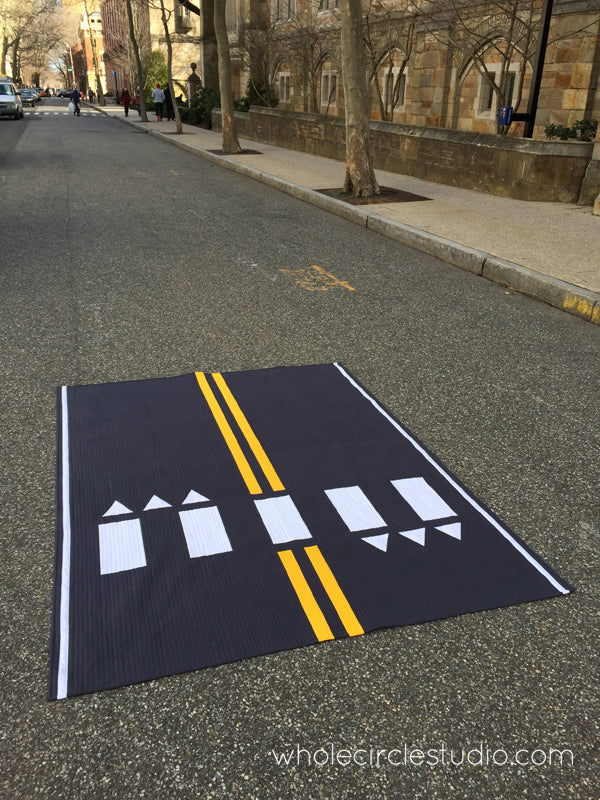 Back of the Road Work Quilt Pattern by Whole Circle Studio