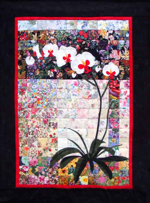 “White Orchid” Watercolor Quilt Kit by Whims Watercolor Quilt Kits