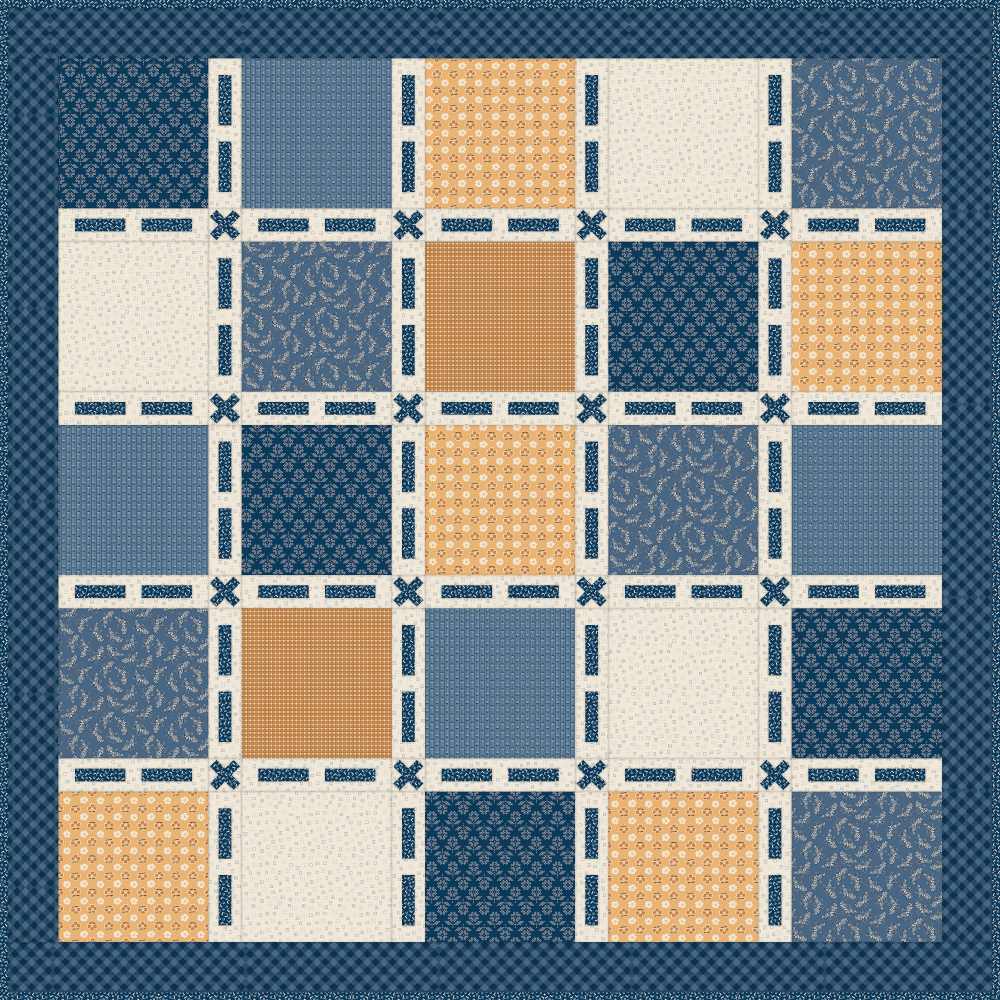Woven Threads - Cozy FREE Downloadable Pattern shown in Denim & Daisy fabrics