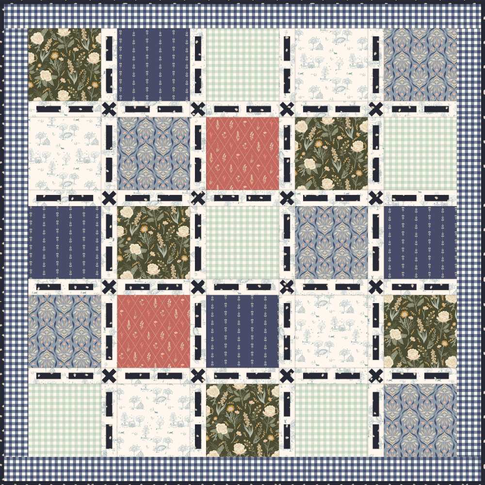 Woven Threads - Cozy FREE Downloadable Pattern shown in Hedgerow Haven fabrics