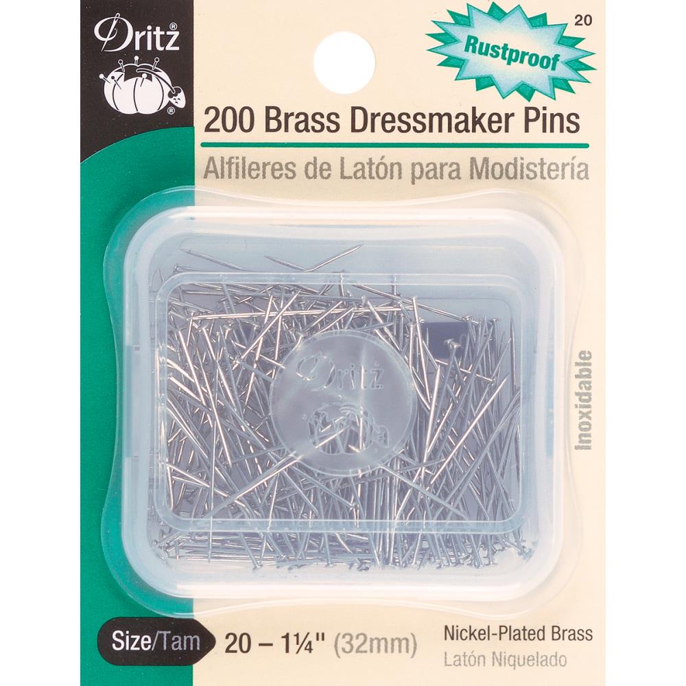 Dritz Brass Dressmaker Pins 200/Pkg