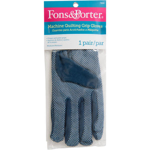 Machine Quilting Grip Gloves 1 Pair - Medium by Fons & Porter