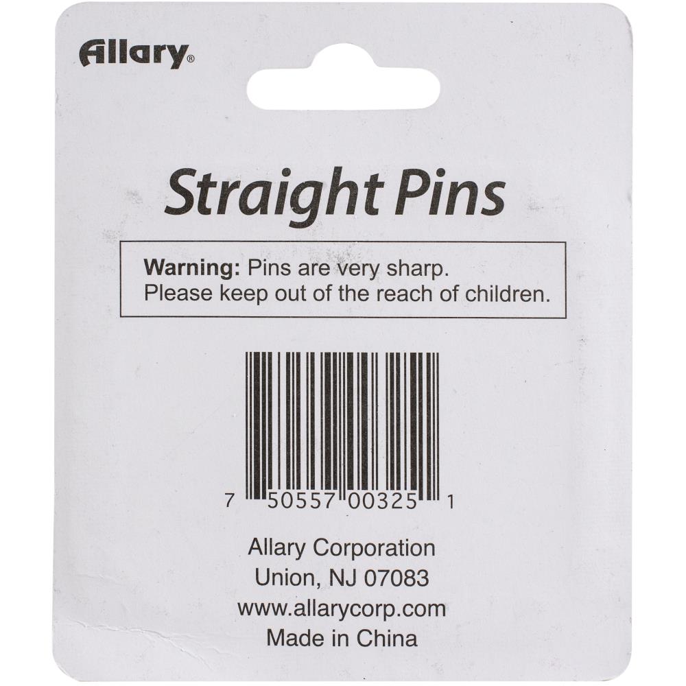 Back of the Allary Straight Pins 75/Pkg