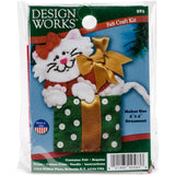Cat In Box Felt Ornament Applique Kit