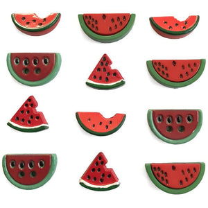 Assorted shaped watermelon buttons