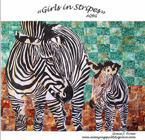 Girls In Stipes Downloadable Pattern by Amazing Quilts By Grace