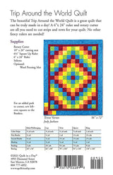 Back of the Trip Around the World Quilt Pattern by Quilt in a Day