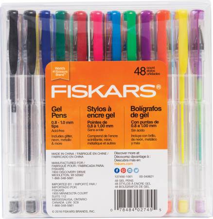 Gel Pens 48pc Value Pack Set by Fiskars