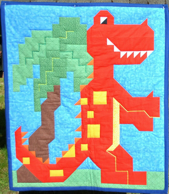 T-Rex Downloadable Pattern by Counted Quilts
