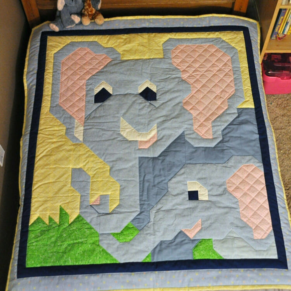Elephants Downloadable Pattern by Counted Quilts