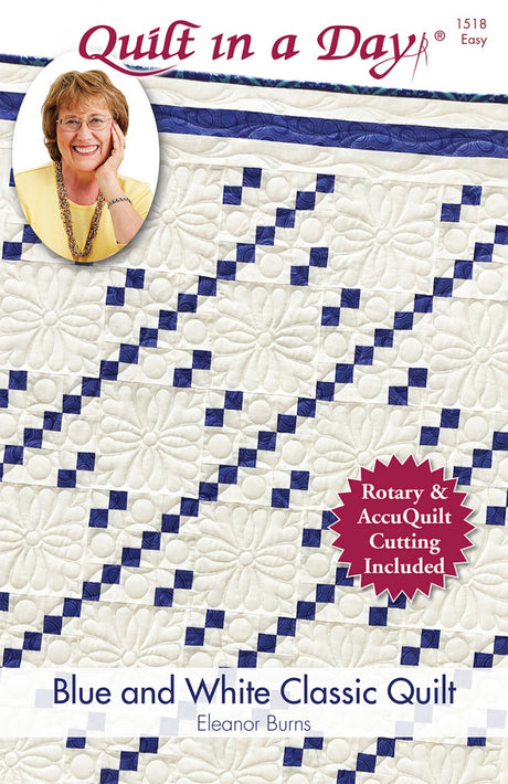 Blue and White Classic Quilt for Rotary & Accuquilt