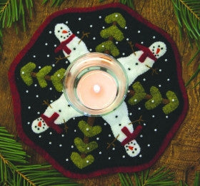 Snowman Candle Mat