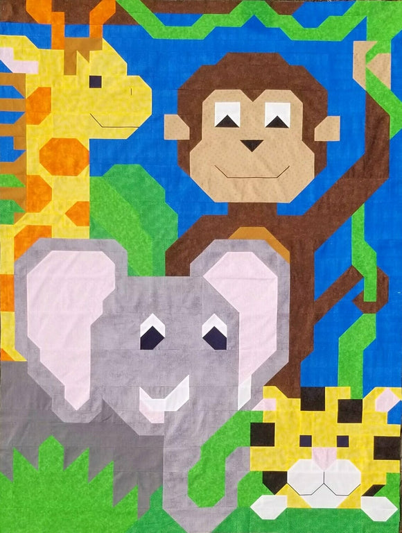 Jungle Pals Downloadable Pattern by Counted Quilts