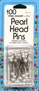 Pearl Head Pin Size 24 - 1 1/2in 100ct White
