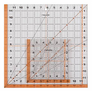 Fiskars 6-1/2in & 12-1/2in Square Acrylic Ruler Set
