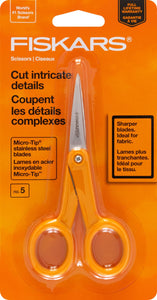 5in Micro Tip Fashion Scissor Orange