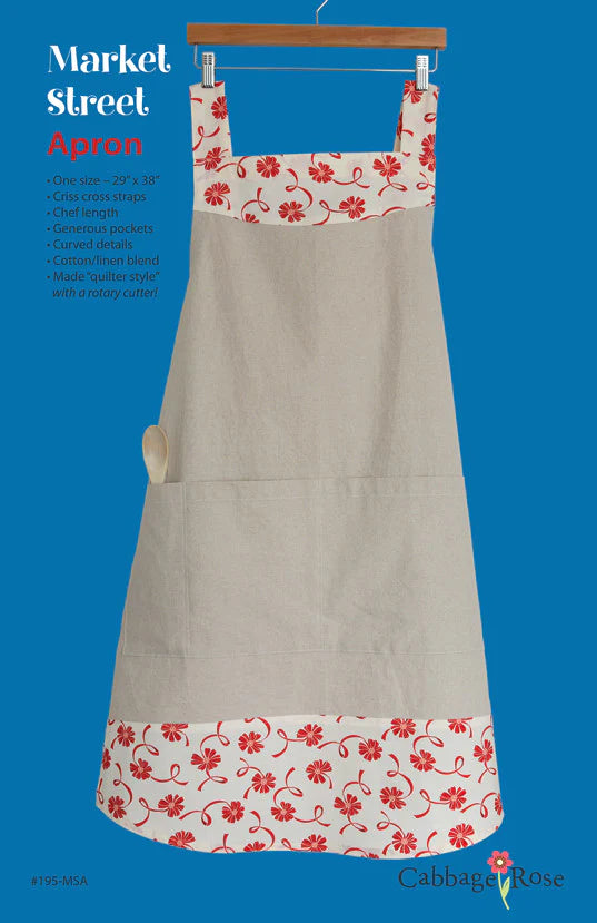 Market Street Apron Downloadable Pattern by Cabbage Rose