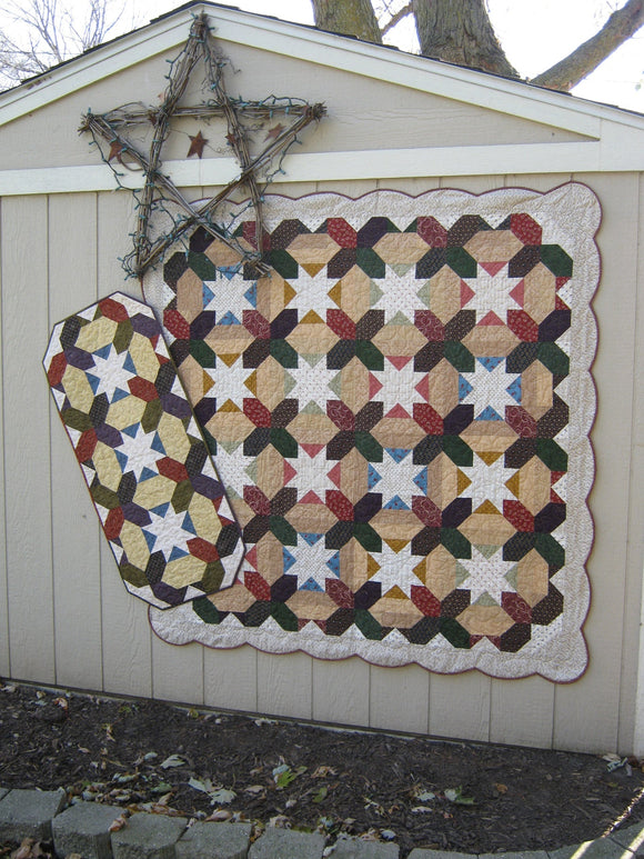 Basket Weave Stars Downloadable Pattern by Snuggles Quilts