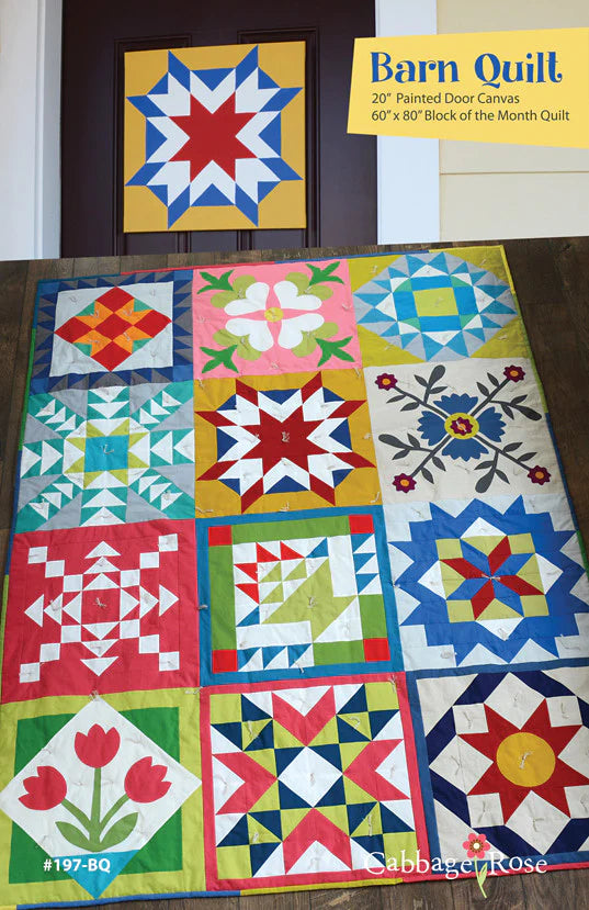 Barn Quilt Downloadable Pattern by Cabbage Rose