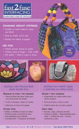 Fast2Fuse Interfacing Regular Weight Patterns – Quilting Books Patterns ...