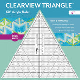 12in Clearview Triangle Ruler