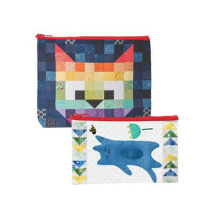 Patchwork Cats Eco Pouch Set by Stash Books