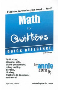 Math for Quilters Quick Reference Booklet