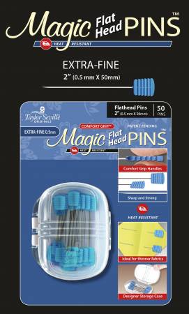 Magic Pins Flat Head Extra Fine 50pc by Taylor Seville Original