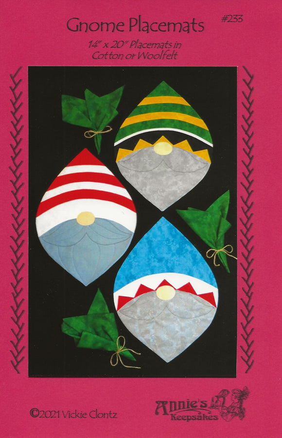 Gnome Placemats Pattern by Annie's Keepsakes
