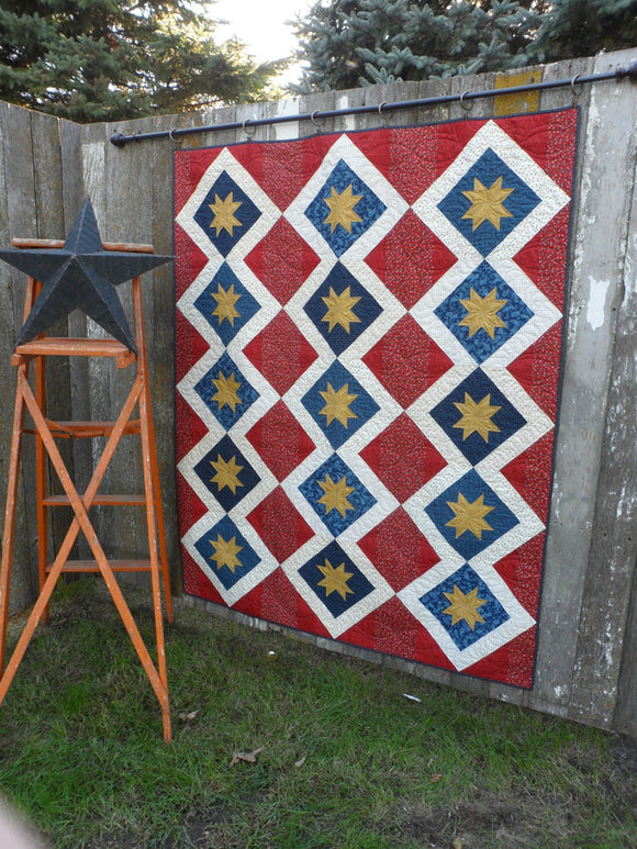 Liberty Star Shine Downloadable Pattern by Snuggles Quilts